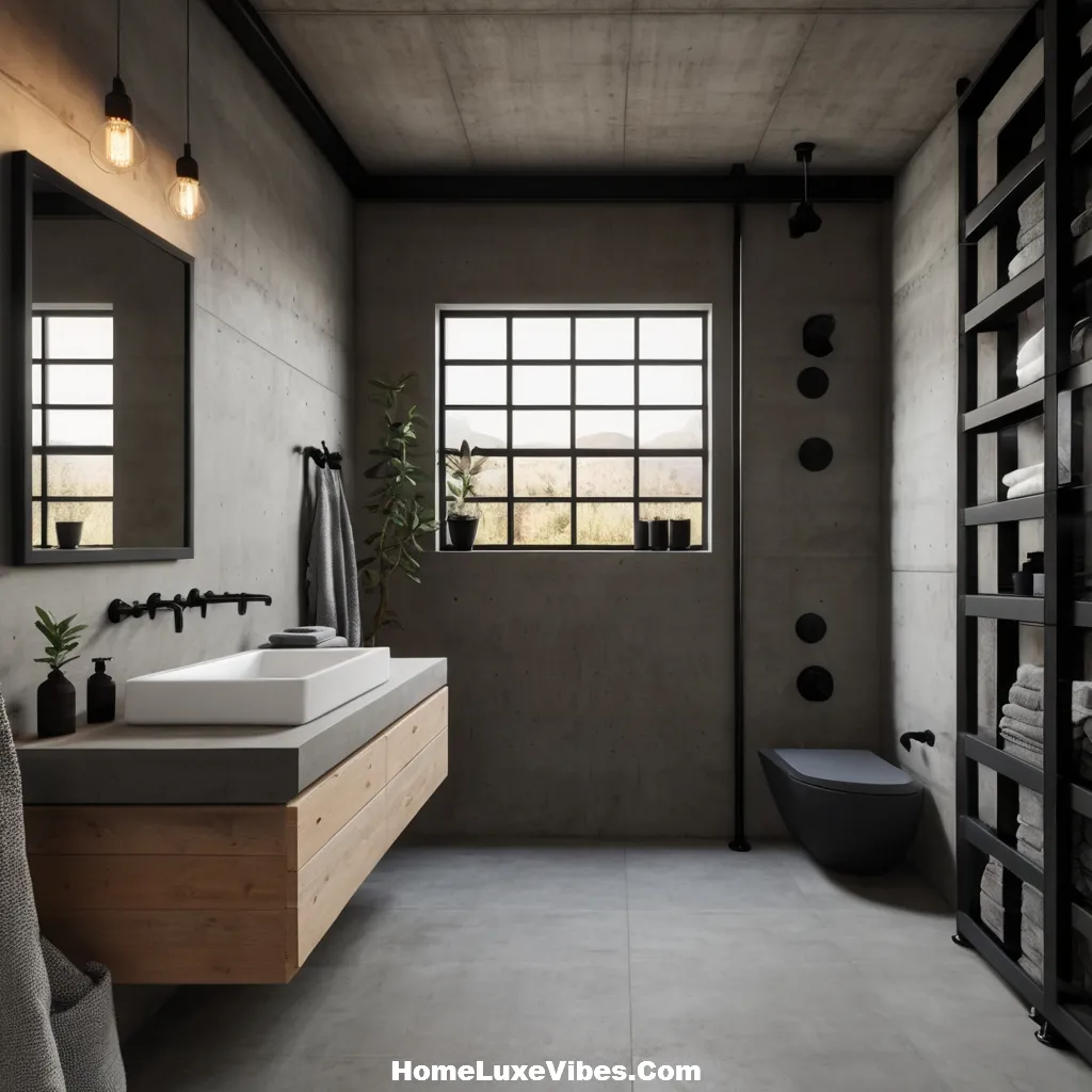 Large Tile Design for Industrial Bathroom result Large Tile Design for Industrial Bathroom