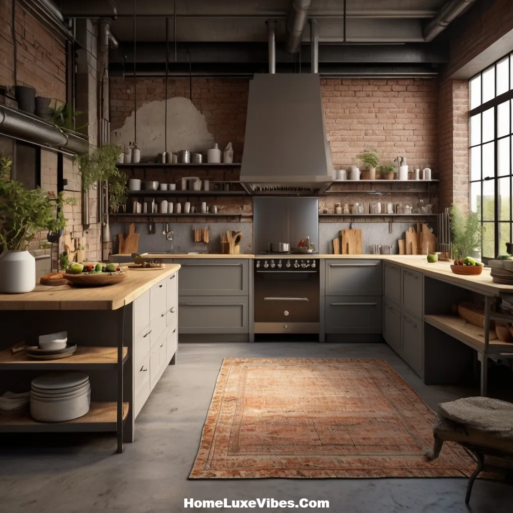 Layered Textures with Rugs and Fabrics – Industrial Kitchen Design Inspiration result Layered Textures with Rugs and Fabrics – Industrial Kitchen Design Inspiration