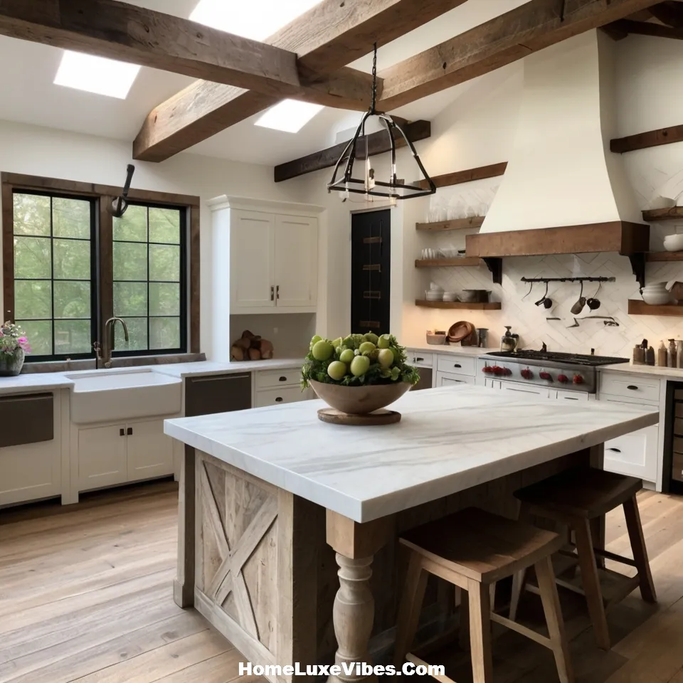 Luxurious Farmhouse Kitchen Design
