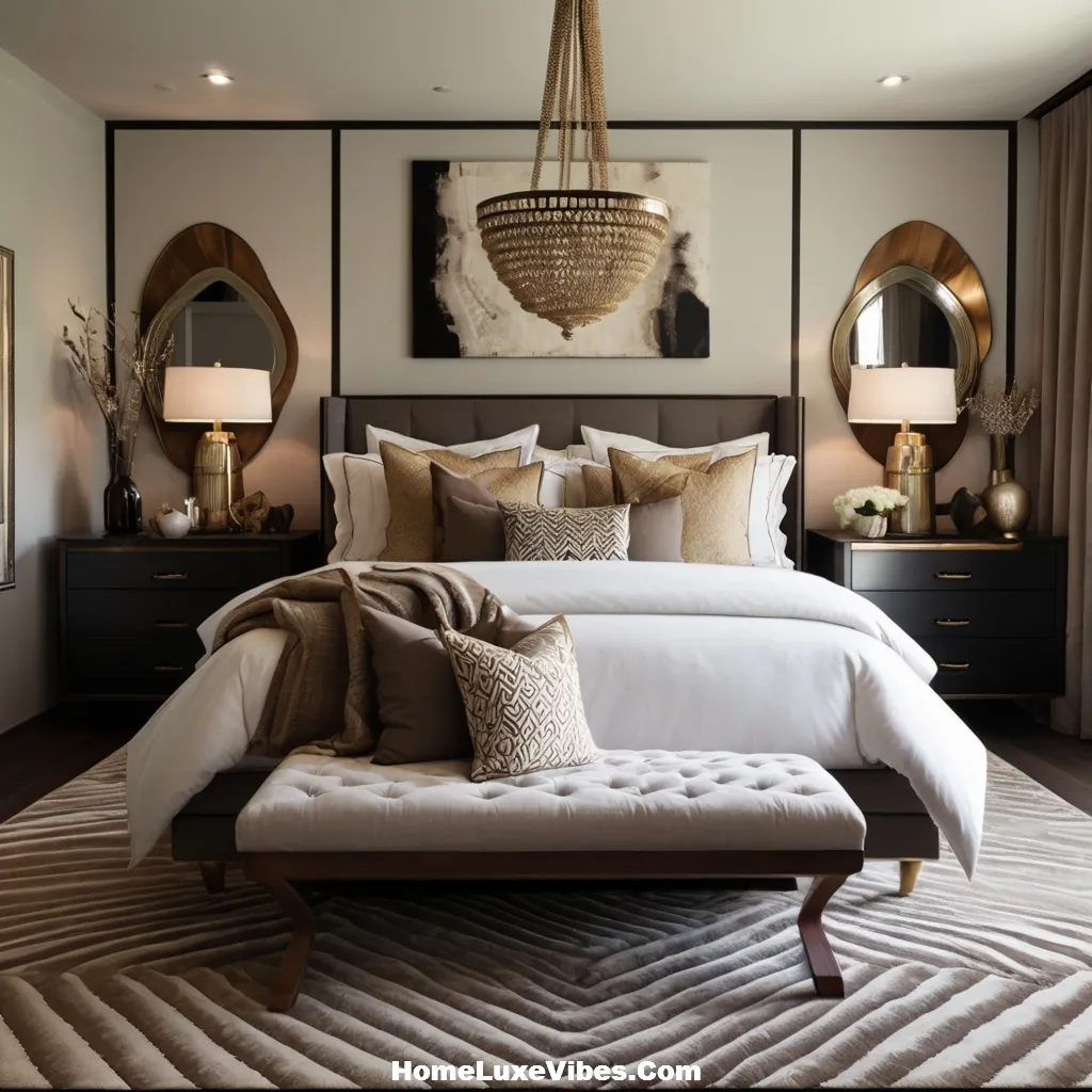 Luxury Bedroom with Chic Printed Textile Decor result Luxury Bedroom with Chic Printed Textile Décor