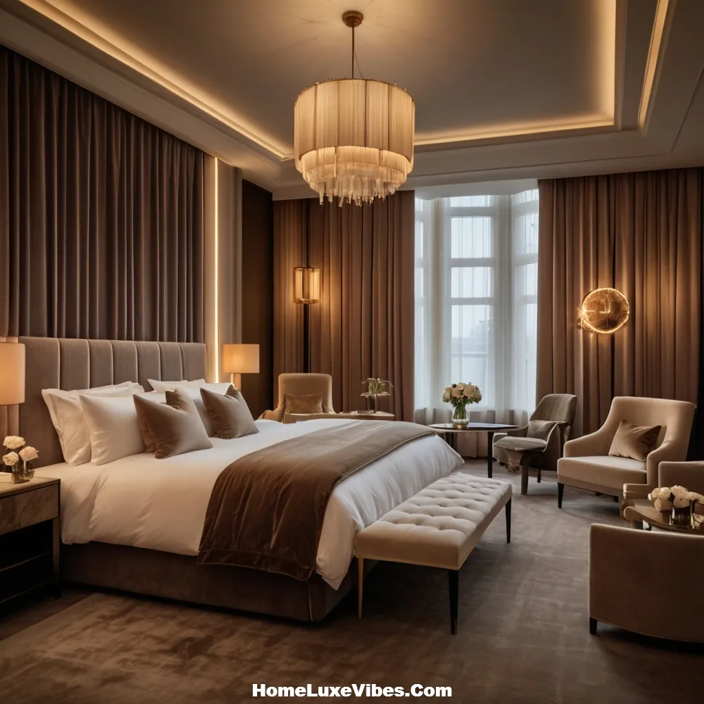 Luxury Bedroom with Dramatic Floor to Ceiling Curtains result Luxury Bedroom with Dramatic Floor-to-Ceiling Curtains