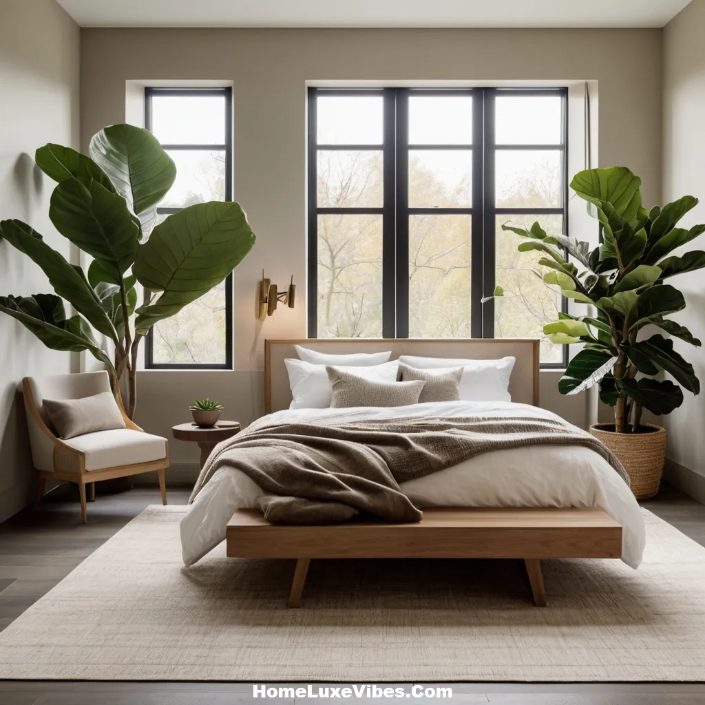 Luxury Bedroom with Greenery for a Fresh Touch result Luxury Bedroom with Greenery for a Fresh Touch