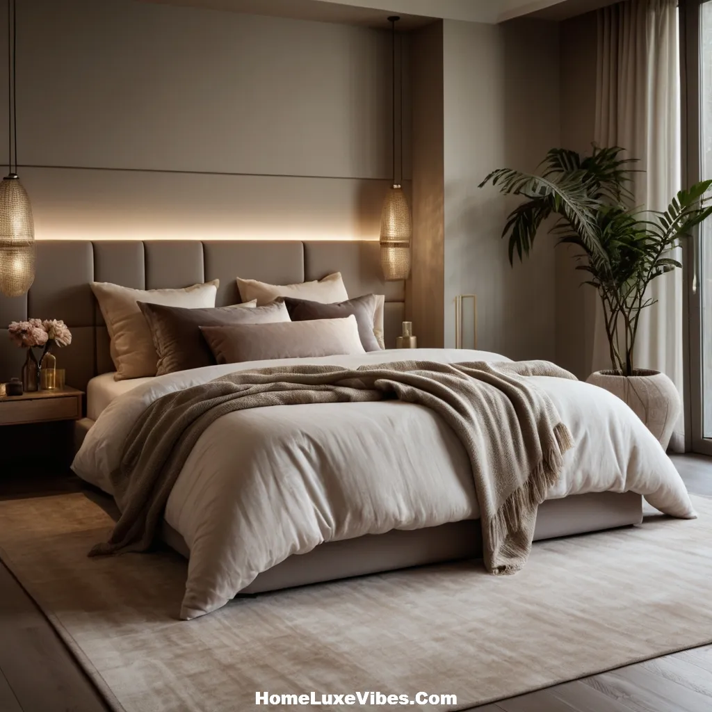 Luxury Bedroom with Rich Textural Layers result Luxury Bedroom with Rich Textural Layers