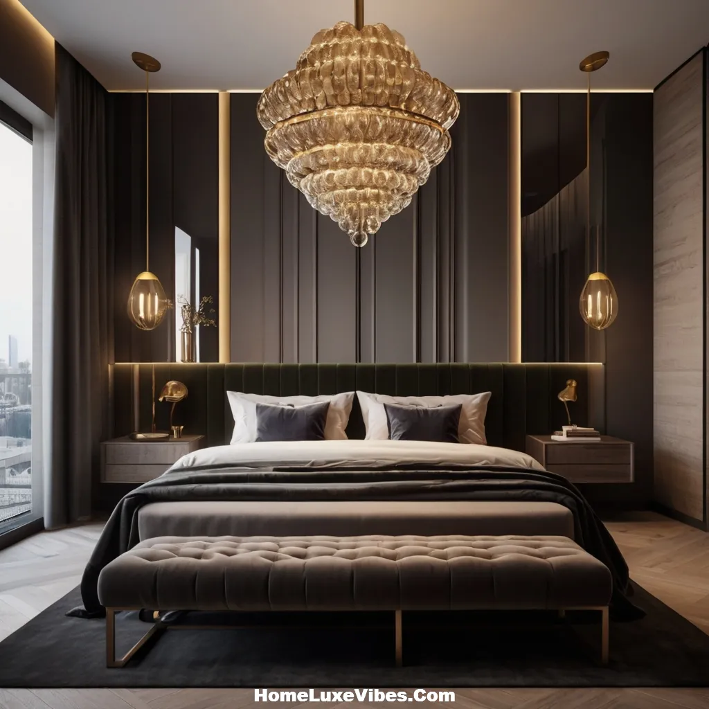 Luxury Bedroom with Statement Chandelier Lighting result Luxury Bedroom with Statement Chandelier Lighting