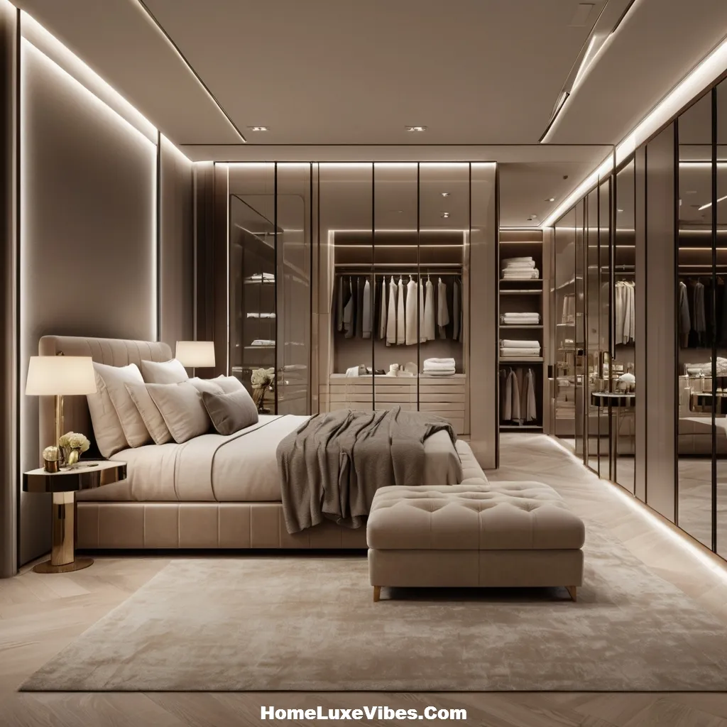 Luxury Bedroom with Walk In Closet and Modern Storage result Luxury Bedroom with Walk-In Closet and Modern Storage