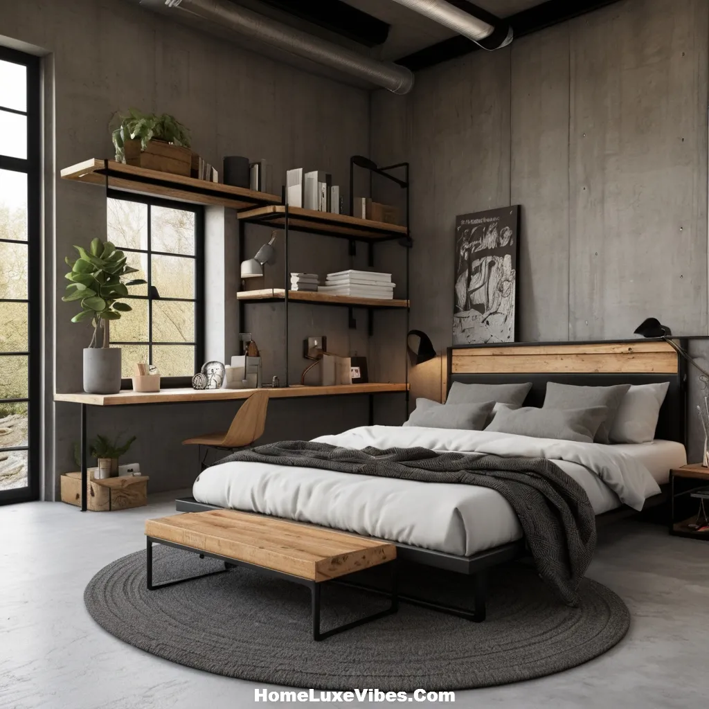 Minimalist Industrial Storage – Stylish Loft Bedroom Idea result Minimalist Industrial Storage – Stylish Loft Bedroom Idea