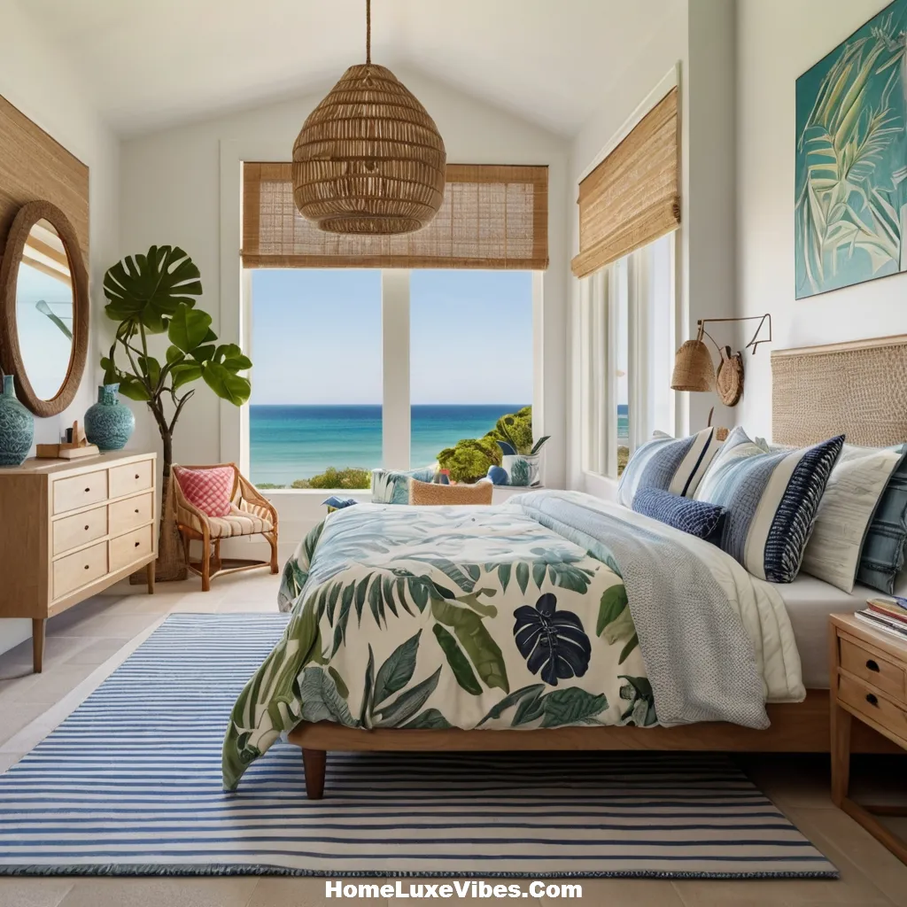 Mixing Patterns in Coastal Bedroom Decor for Visual Interest result Mixing Patterns in Coastal Bedroom Decor for Visual Interest