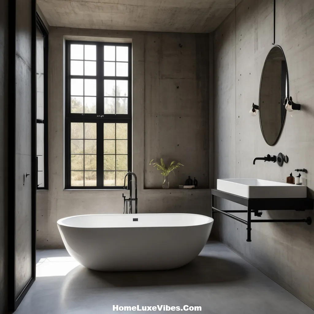 Modern Tub in Industrial Bathroom Design result Modern Tub in Industrial Bathroom Design