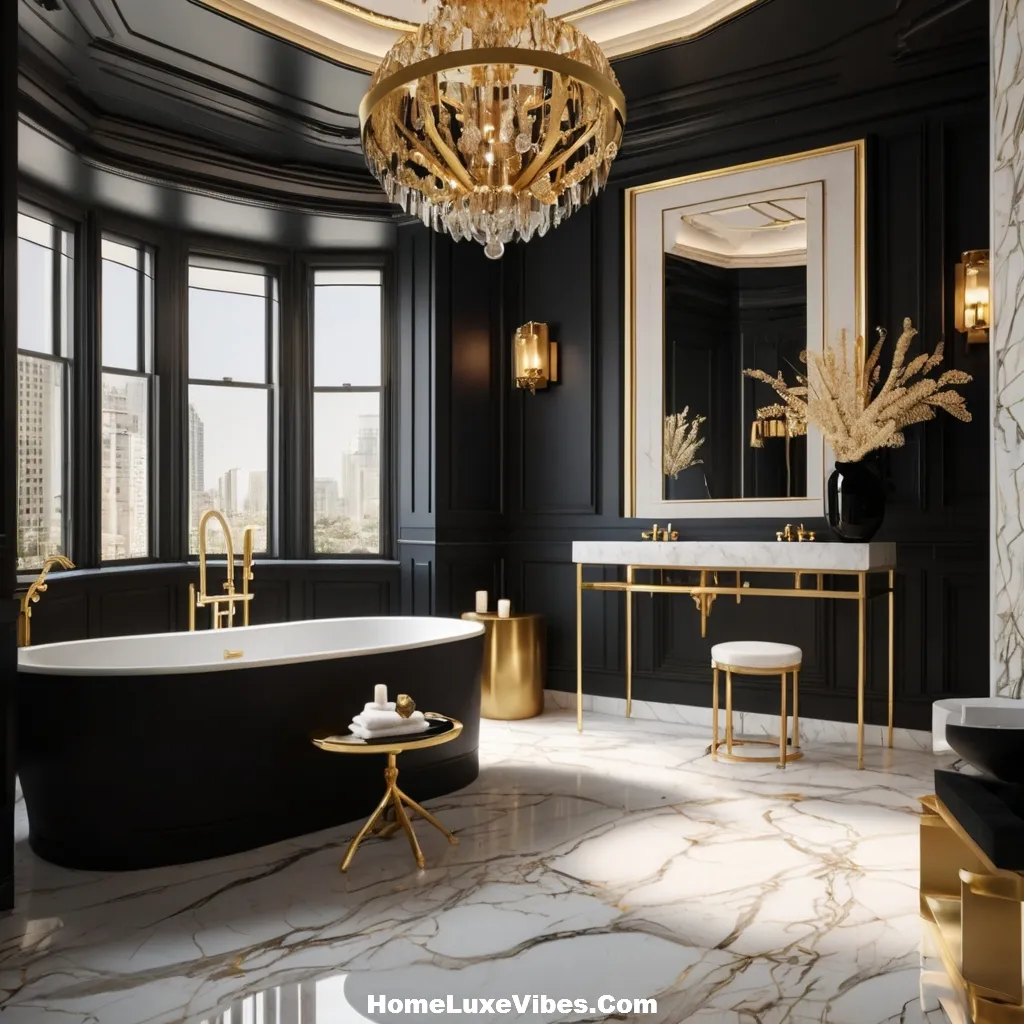 Moody Luxury Spa Bathroom with Black Ceiling result Moody Luxury Spa Bathroom with Black Ceiling