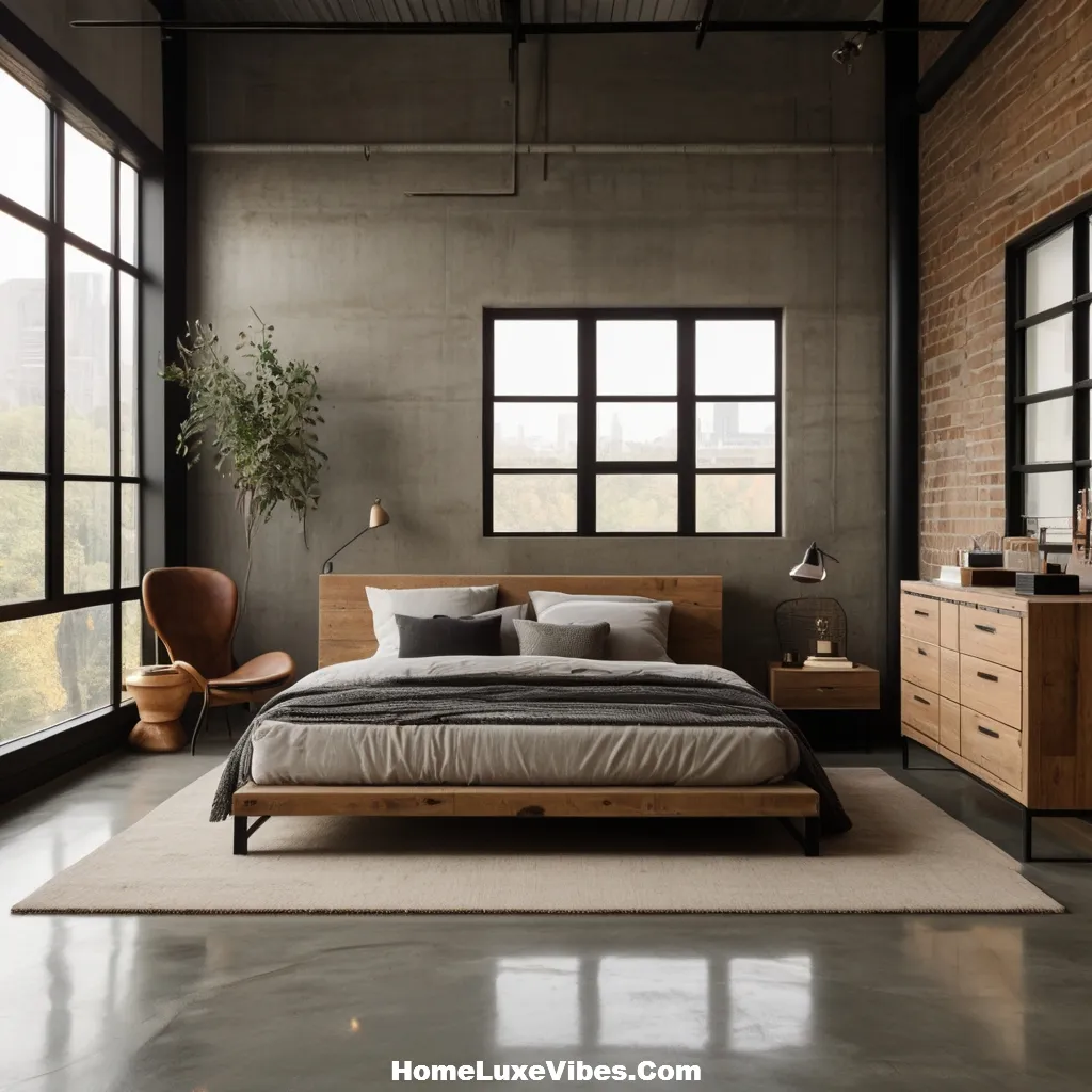 Neutral Rug on Concrete Floor – Industrial Bedroom Comfort result Neutral Rug on Concrete Floor – Industrial Bedroom Comfort