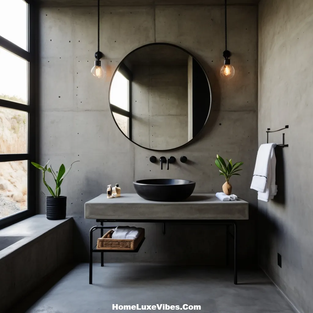 Polished Concrete Industrial Bathroom Design result Polished Concrete Industrial Bathroom Design