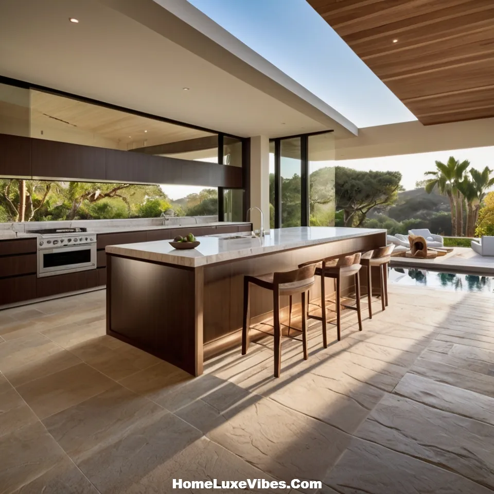 Poolside Luxury Kitchen Design
