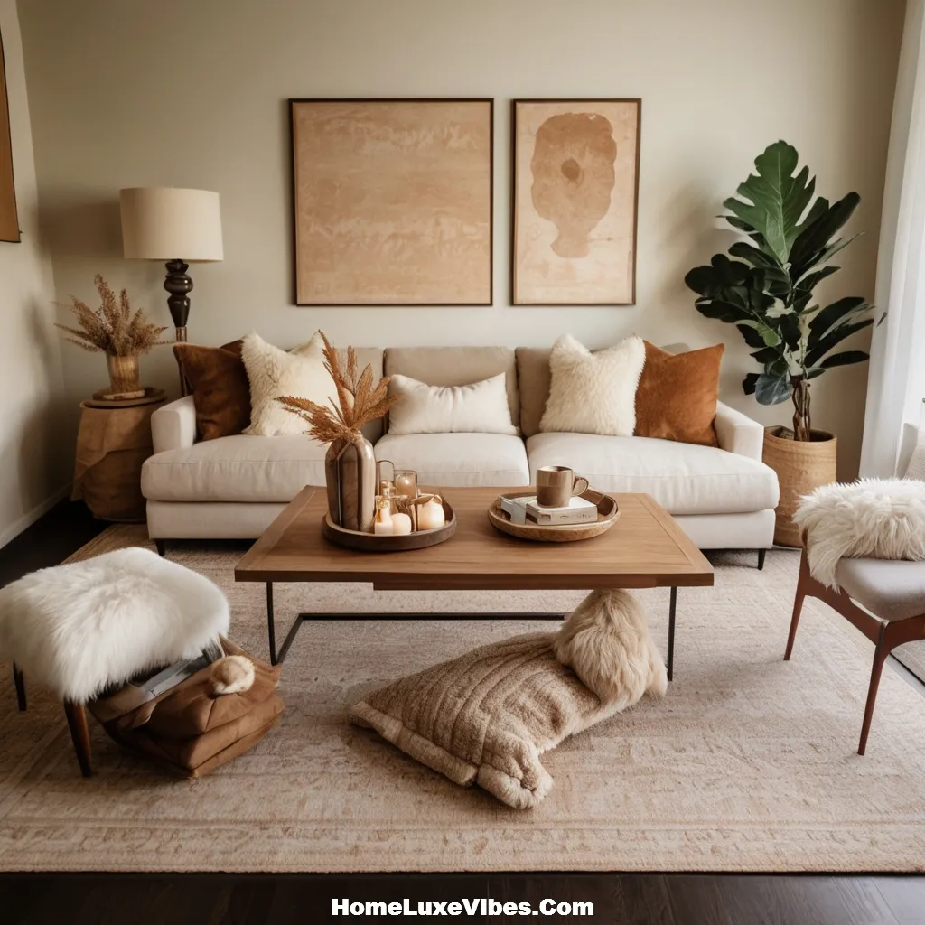 Small Apartment Living Room With Cozy Area Rug
