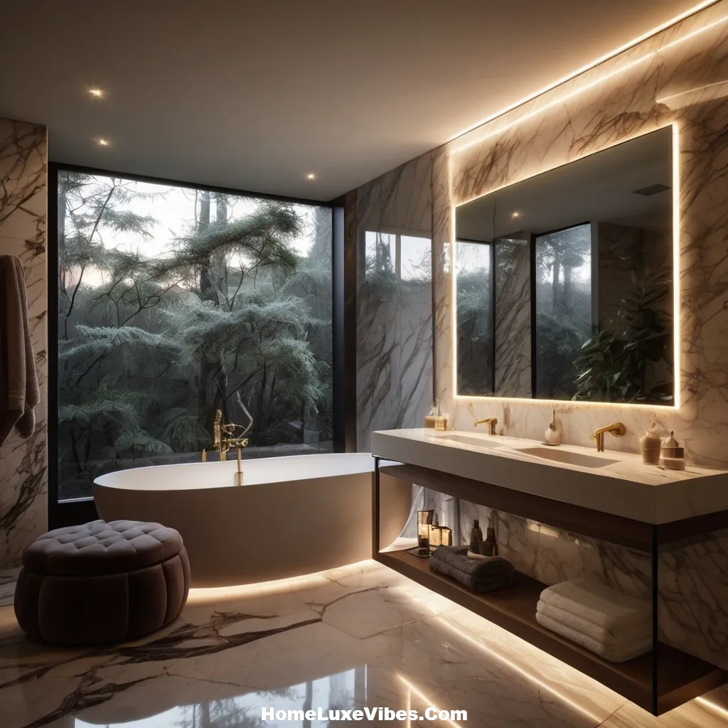 Statement Mirror in Luxury Spa Bathroom result Statement Mirror in Luxury Spa Bathroom
