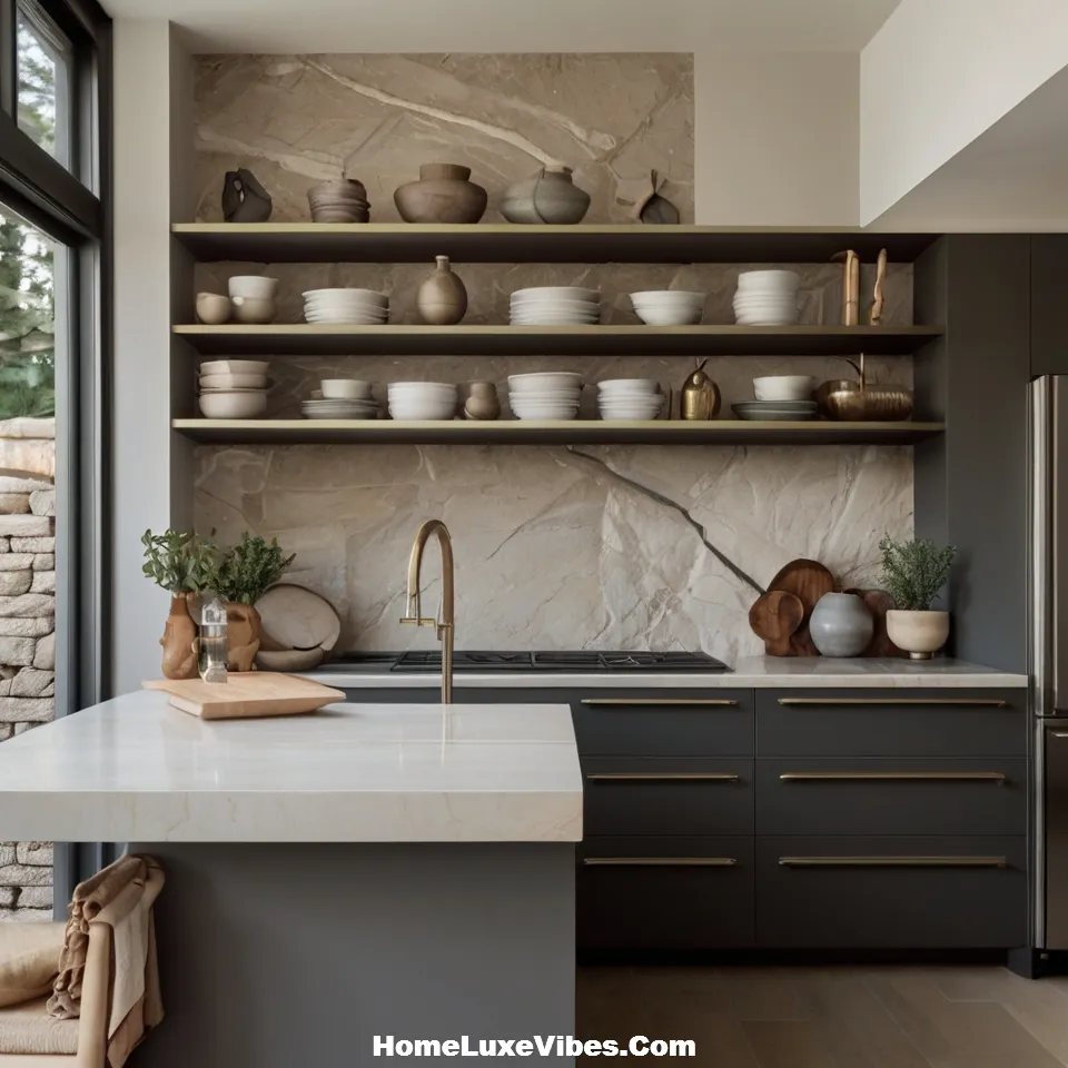 Statement Shelving Luxury Kitchen
