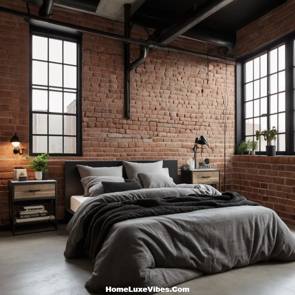 Steel Wood Headboard in Industrial Bedroom – Loft Design Inspiration result Steel & Wood Headboard in Industrial Bedroom – Loft Design Inspiration