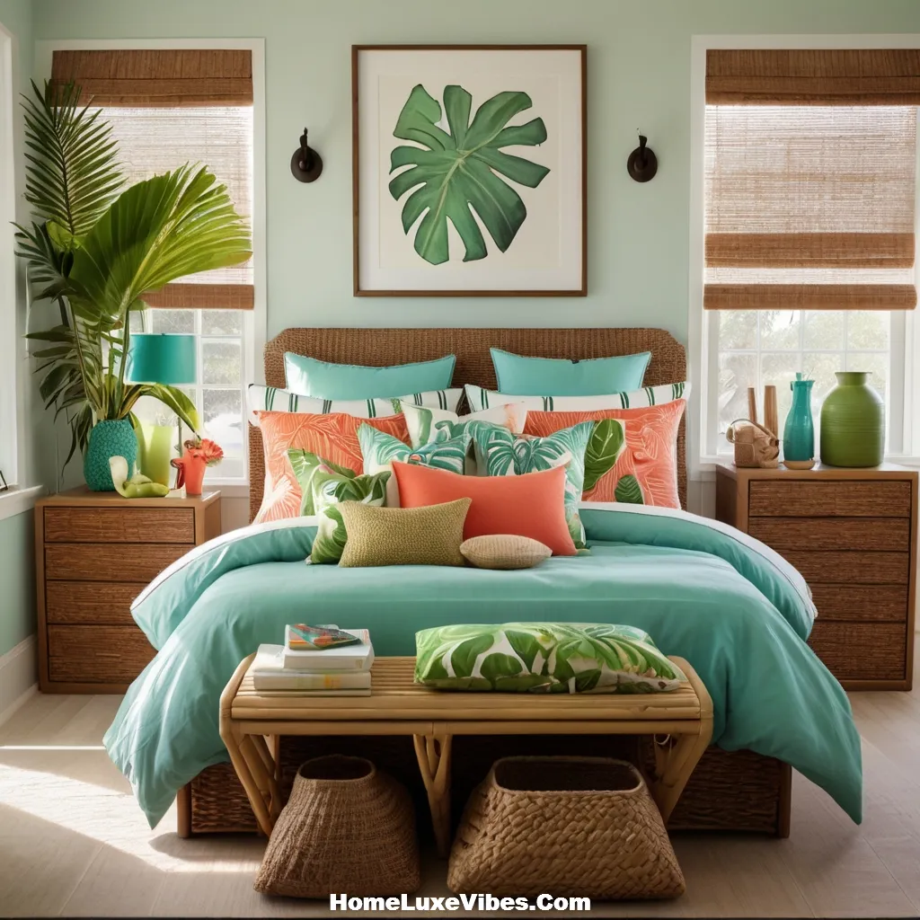 Tropical Color Accents for Coastal Bedroom Decor result Tropical Color Accents for Coastal Bedroom Decor