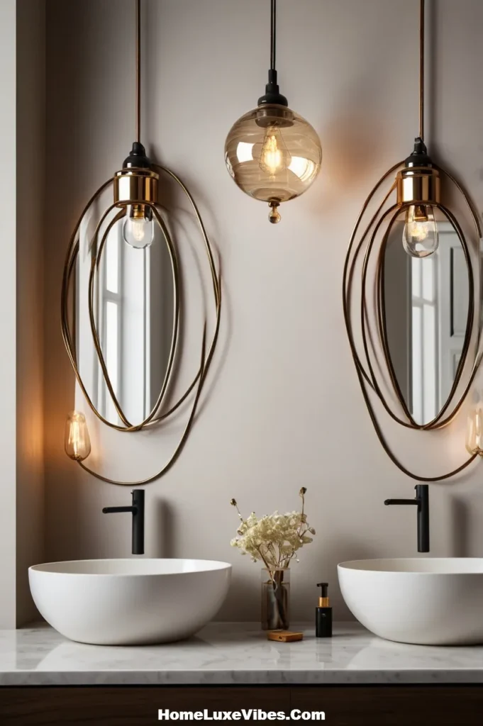 Unique Pendant Lights for Bathroom Vanity
