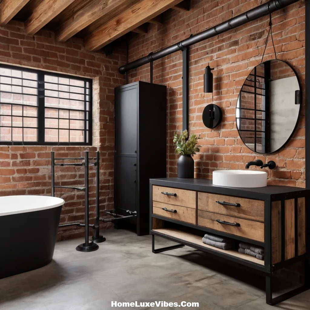 Wood Accents in Industrial Bathroom Design result Wood Accents in Industrial Bathroom Design