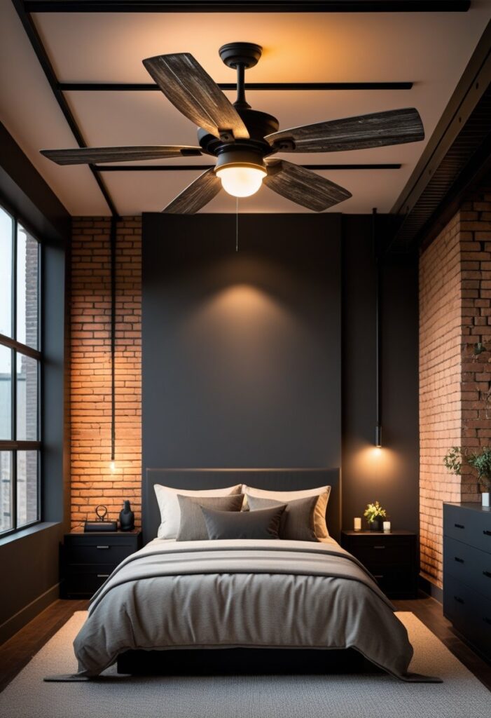 Statement Ceiling Fan With Industrial Blades Statement Ceiling Fan With Industrial Blades