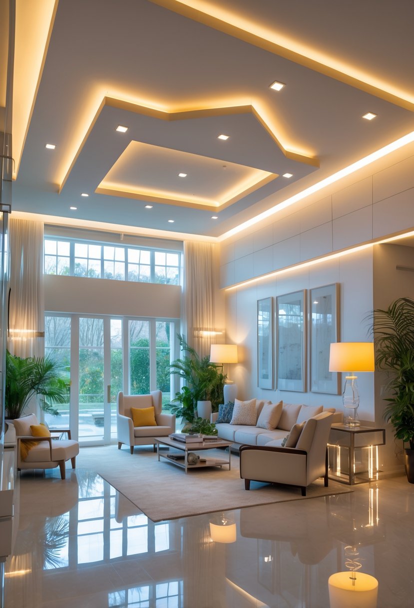 v2 154hnw raimr A bright living room with multiple light sources, large windows, light-colored furniture, and plants creating a well-lit and inviting space.