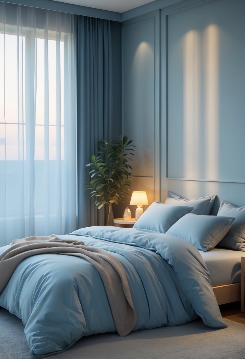 v2 154ifu aytn1 A peaceful bedroom with a neatly made bed, soft natural light coming through a window, and simple decor promoting relaxation.