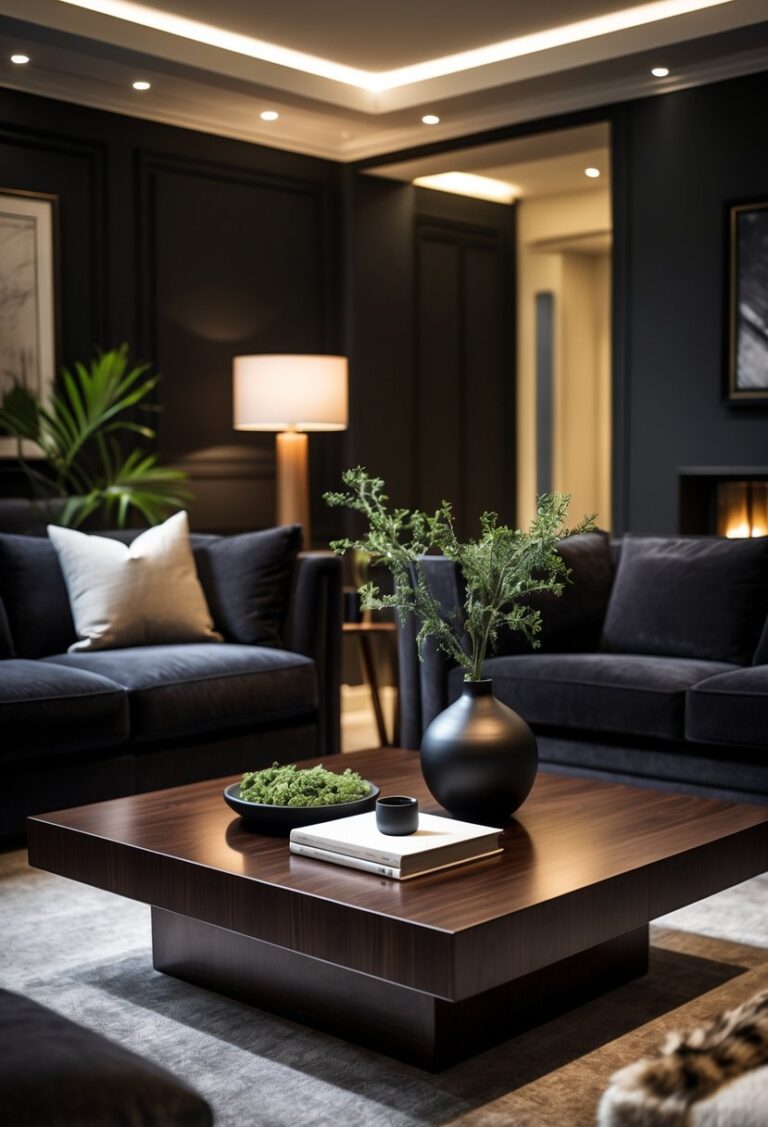 v2 154o87 yauod 17+ Dark Living Room Ideas to Elevate Your Space with Style and Comfort